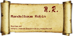 Mandelbaum Robin névjegykártya